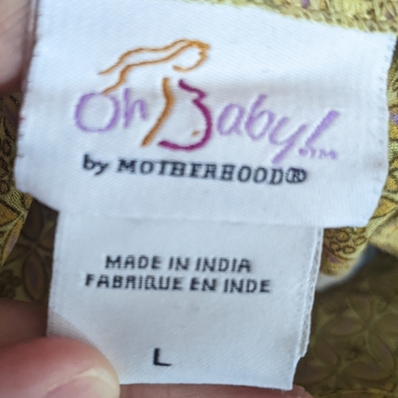 Oh Baby by Motherhood Sheer Overlay Square Neck Tunic Sz L - Picture 10 of 11